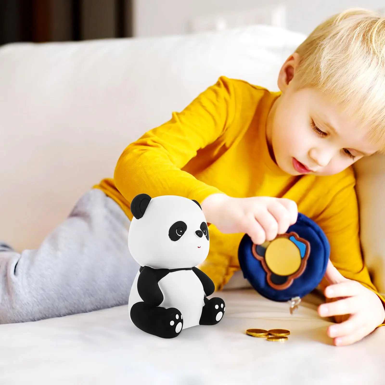 Piggy Bank Cartoon Coin Panda Shaped Jar Desktop Saving Pot Party Decoration Money The Animal 6