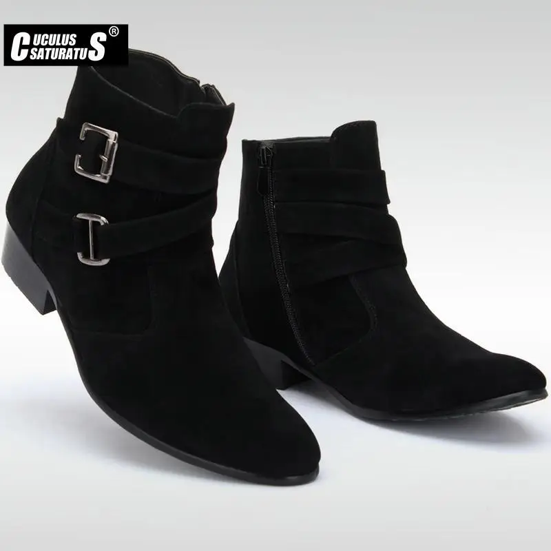 Men Boots Fashion Microfiber Leather Fur Boots Winter Nubuck Leather Warm Outdoor boots snow boots men chelsea boots men training boots