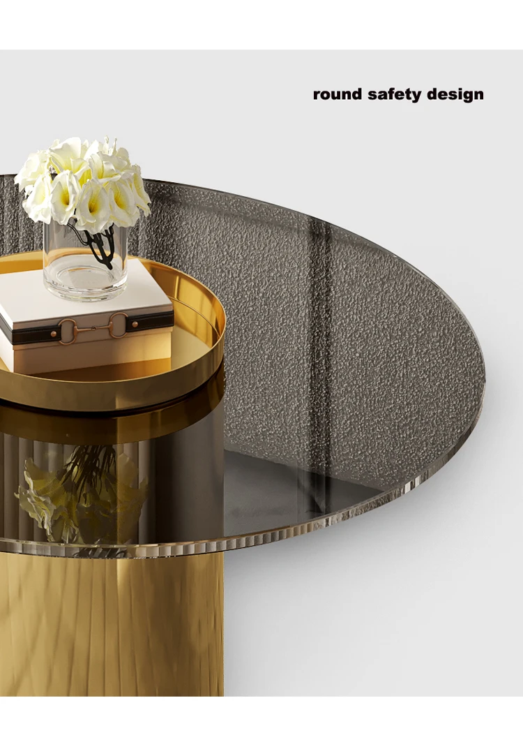 NORDORA GOLD Coffee Table - in room setting