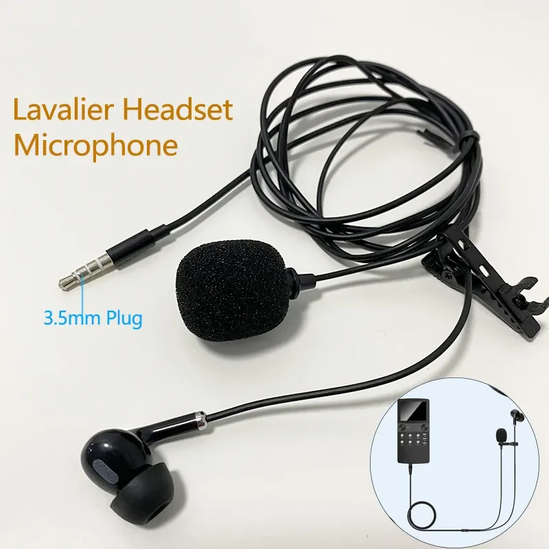 Lavalier Headset Microphone Speaker Support Singing While
