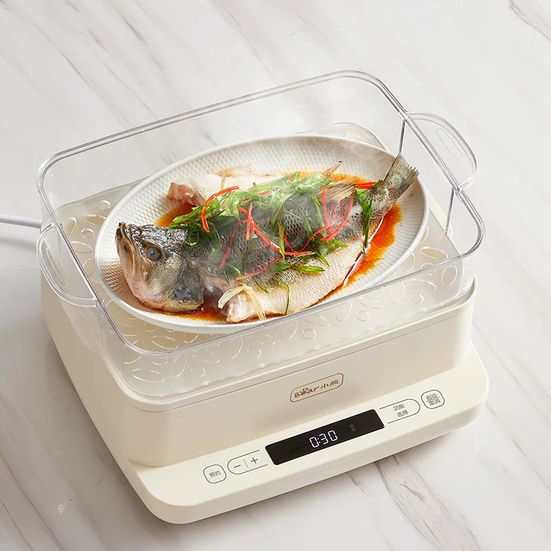 Bear 12L Electric Food Steamer Meal Warmer Multifunctional Snake Cooking Heater Pot Steamed Bun Seafood Steam Cooker Egg Poacher