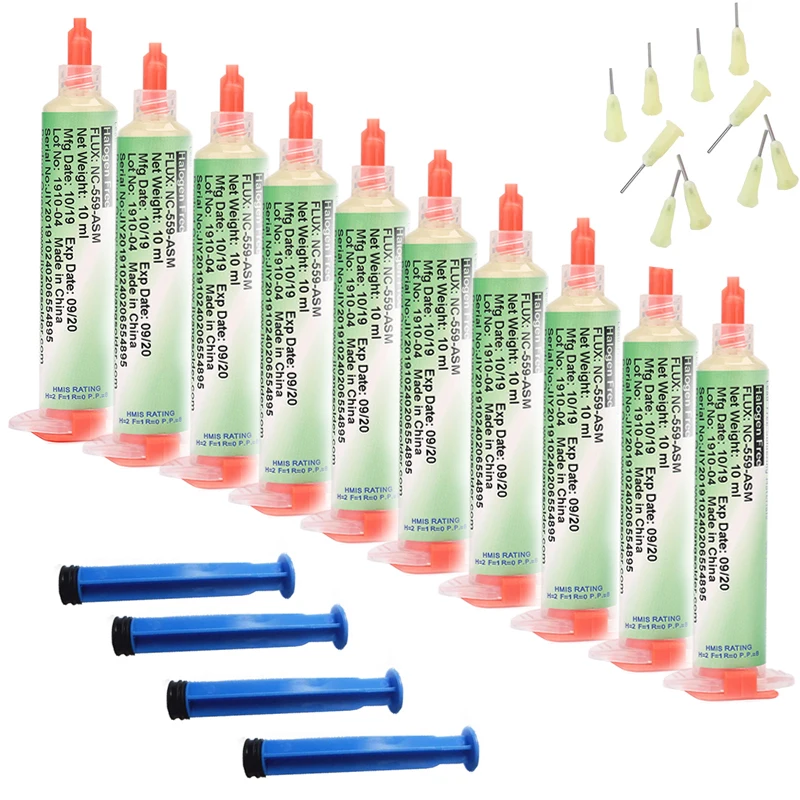 Wholesale 10PCS/lot Welding Flux,Solder Paste Repair Welding Advanced Oil Flux Grease Soldering No-Clean AMTECH NC-559-ASM 100% original amtech nc 559 asm bga pcb no clean solder paste welding advanced oil flux grease 10cc soldering repair tools c0011