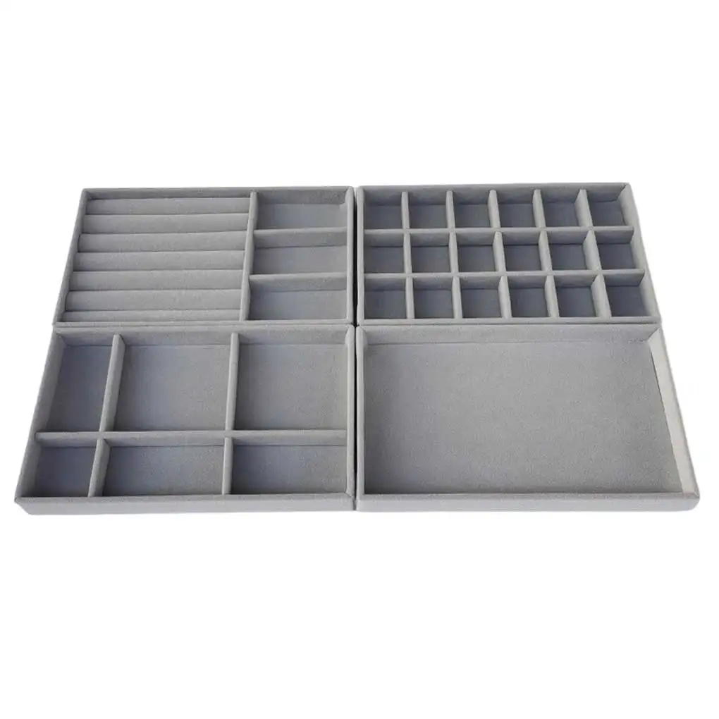 

Jewelry 18 Grids Organizer Exquisite Holder Portable Tray Showcase