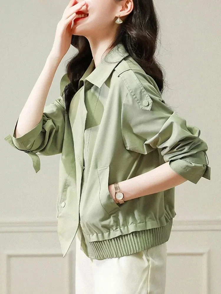 Short Windbreaker Jacket Women's Small Spring Outfit 2024 New Women's French Coat Jacket Top