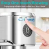 20 Bar Espresso Machine with Milk Frothing System, Stainless Steel, Silver, New 4