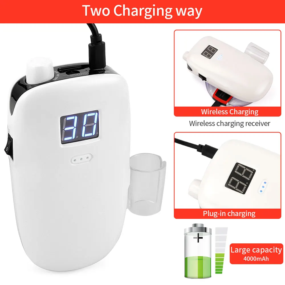 36W Nail Drill Machine Kit Professional 30000RPM Electric Nail Polisher Portable Wireless Charging Manicure Pedicure Nail Device 6
