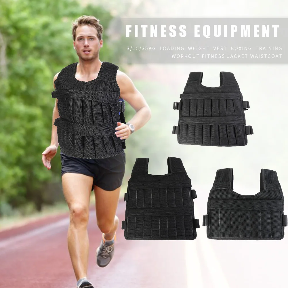 3/15/35kg Weighted Vest Adjustable Weighted Exercise Vest Workout Equipment for Workout Strength Training Running Fitness