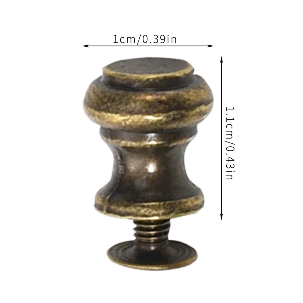Furniture Knobs 10Pcs Mushroom Head Jewelry Wooden Box Knobs Handles Zinc Alloy 10*11mm