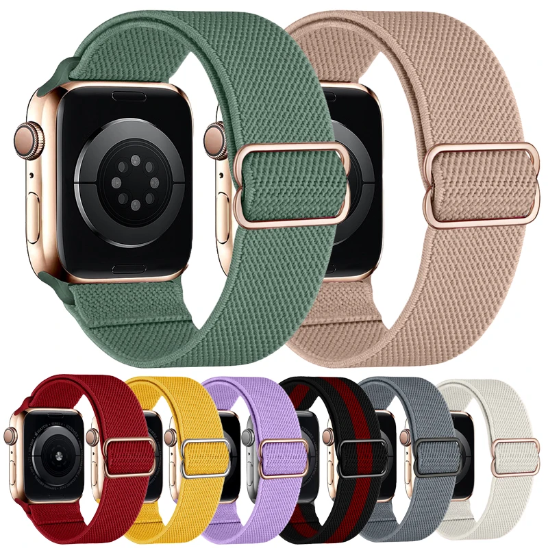 

For Apple Watch Band 49mm 44mm 45mm 40mm 38mm 42mm 41mm Nylon Elastic Strap Replace Bracelet iWatch Series Ultra 8 7 6 se 5 4 3