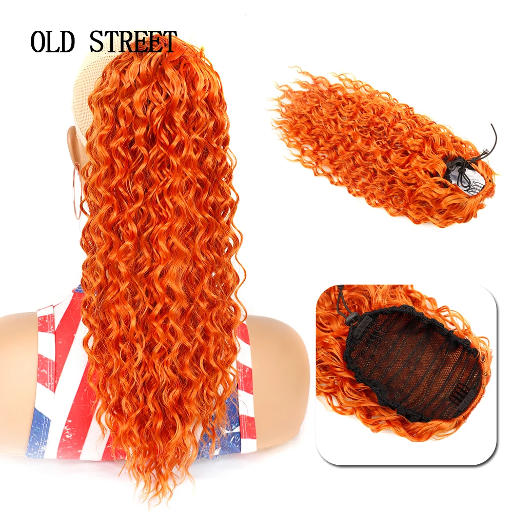 

Synthetic Drawstring Puff Ponytail Chip-In Hair Extension Organic Clip-in Pony Tail Deep Wave Hair Extensions For Women