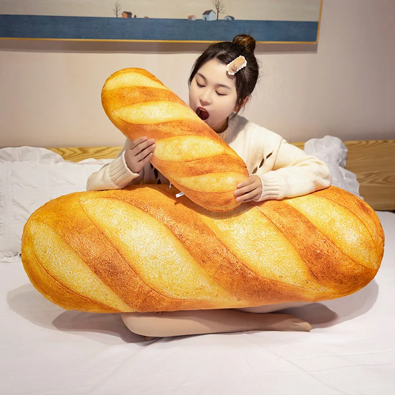 20~100cm Butter Long French Baguette Bread Plush Pillow Stuffed Food Plushie Peluche Back Support Seat Cushion Decor Gift 3