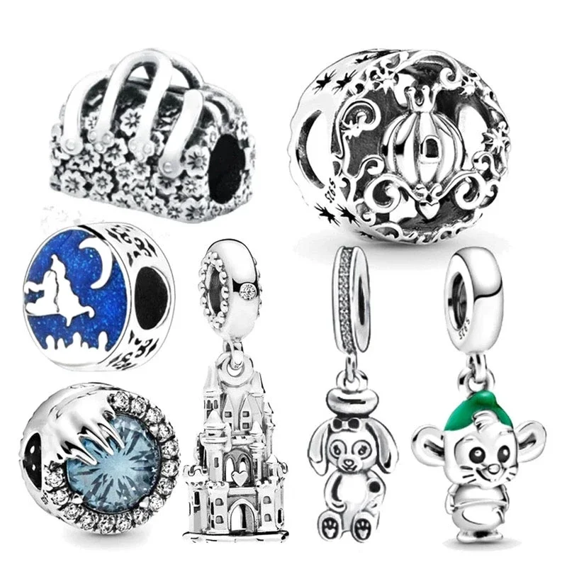 

PANDORA 925 Sterling Silver Beadeds DIY Designer Charms Fit for Original Bracelets Jewelry Women Making Beads DIY Jewellry
