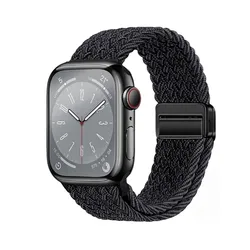 Nylon Braided Band Strap for Smartwatch - Durable and Stylish Design (25 Metallic B)