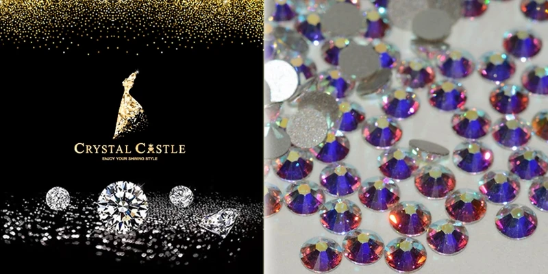 Kristall Burg Nail art Strass 5A Klar AB Glas Strass Steine und Kristalle Nicht Hot Fix Handwerk Strass Diy Für schuhe 2058 – Detail 2