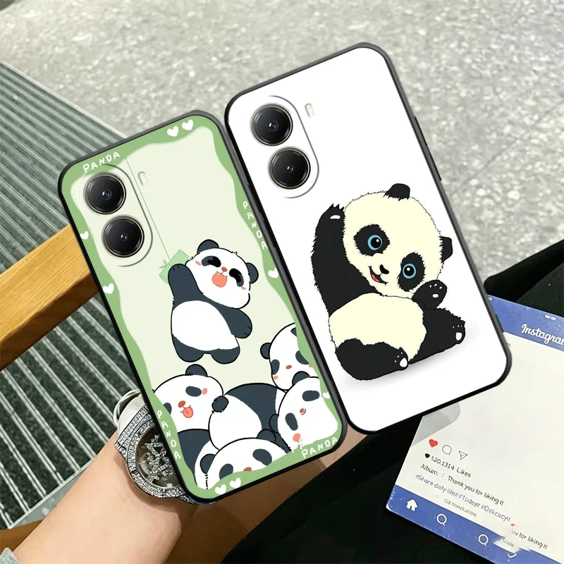 Adorable Cartoon Panda Soft Phone Case