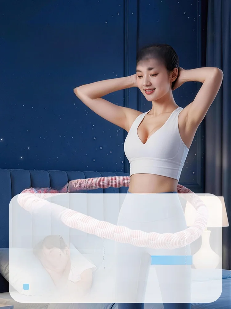 아이스빈 소프트 훌라후프 여름 시원한 느낌 56파운드 복부 슬리밍 가중 무게추 허리 부상 방지 통기성 여성 피트니스 기구