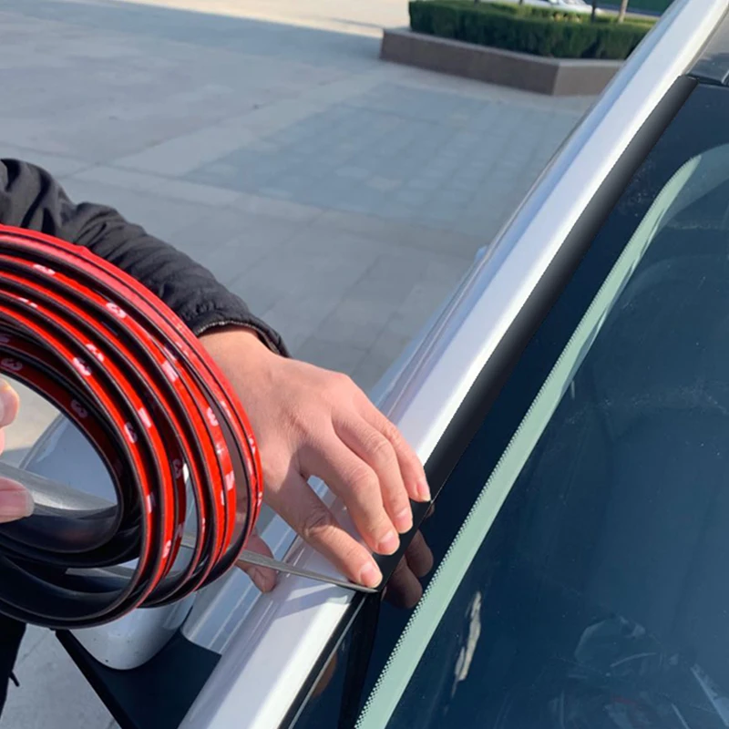 

Car Door Seal Strips Auto T Type Seal Protector Sticker Window Edge Windshield Roof Sealing Strip Noise Insulation Accessories