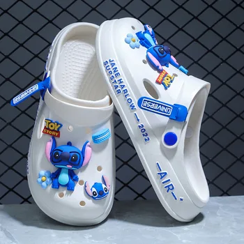 Stitch Cave Shoes 2024 Estate New Ins Fashionable Coats Versatile Non-Slip Beach Slippers with thick bottom for men 1