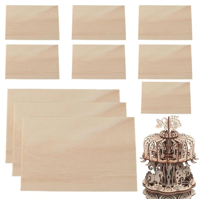 10Pcs 200/300mm Basswood Sheet Plywood Wood Sheet For DIY Laser