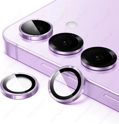 Aluminum Alloy Ring Camera Protectors with 9H Glass Rear Metal Lens Cap - Galaxy S25FE (Purple - 06)