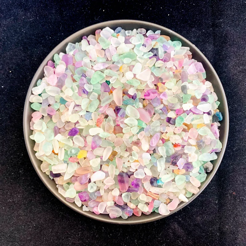 Natural Stone Beads Decorative Stones Tumbled Stones 1.76oz Natural Crystal Crushed Stones Fluorite For Jewelry Making Wishing Bottle Houseplants Garden
