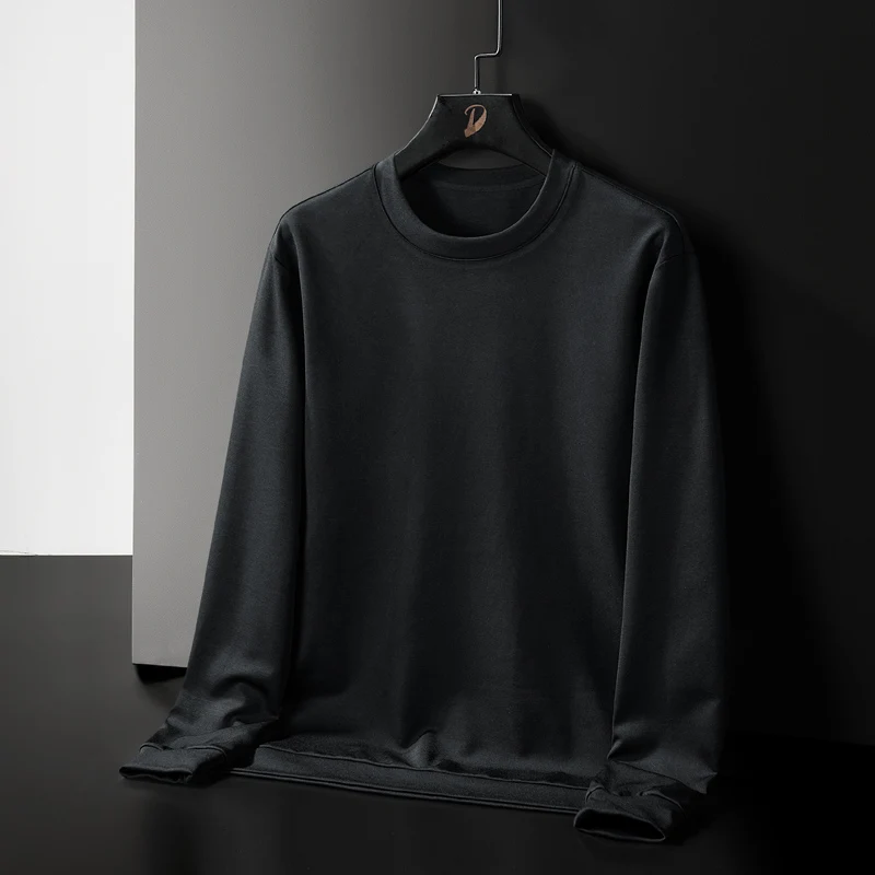 Deioao M-XXXL Basic Lady Solid Autumn Winter Tops Women Round Neck Loose Fit Sweatshirts Long Sleeve Pullovers Harajuku Hoodies