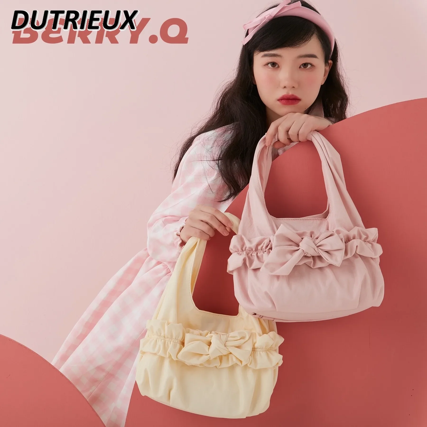 cosmetic-bags-for-women-flower-basket-portable-large-capacity-ladies-bag-commuter-sweet-bow-soft-cloth-lolita-handbag-versatile