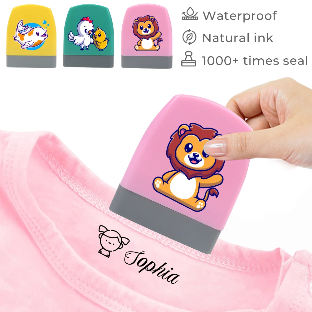 

Children's Name Seal Custom Student's Name Stamp Kindergarten Clothes Waterproof Name Sticker Kawaii Montessori Stamp Gift