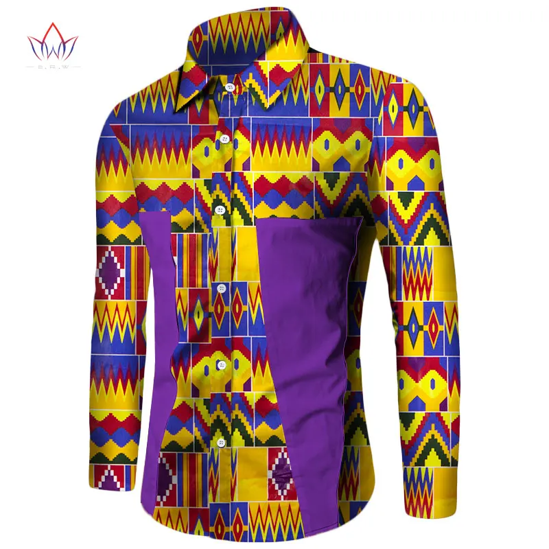 BinaRealwax-男性用アフリカンスタイルのシャツ,ラージサイズ,ダシキ,長袖,パッチワーク生地,カジュアルスタイル,Wyn350 -  AliExpress ノベルティ  特殊用途