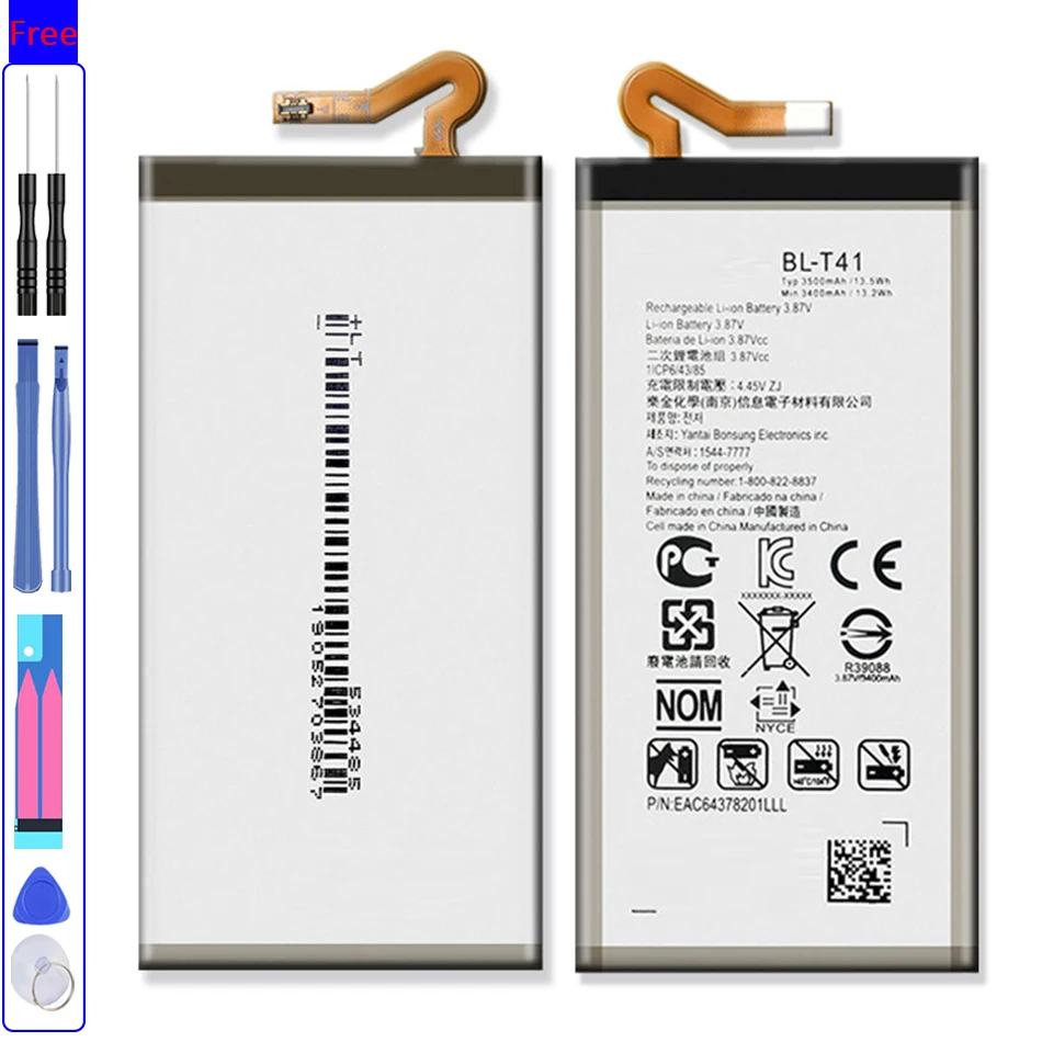 

BL-T41 New Battery For LG G8 ThinQ BL T41 LMG820QM7 LMG820UM1 LM-G820UMB LMG820UM0 LM-G820N Battery Mobile Phone Bateria +Tools