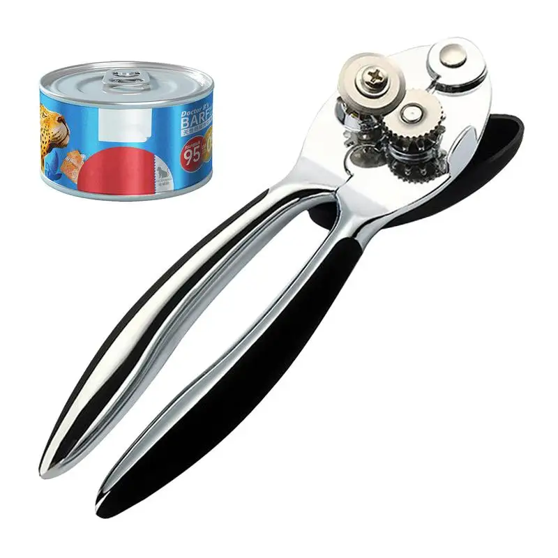 

Portable Can Opener Manual Kitchen Gadget With Non-Slip Handle Universal Can Opener With Frosted Handle Ergonomic Kitchen Tool