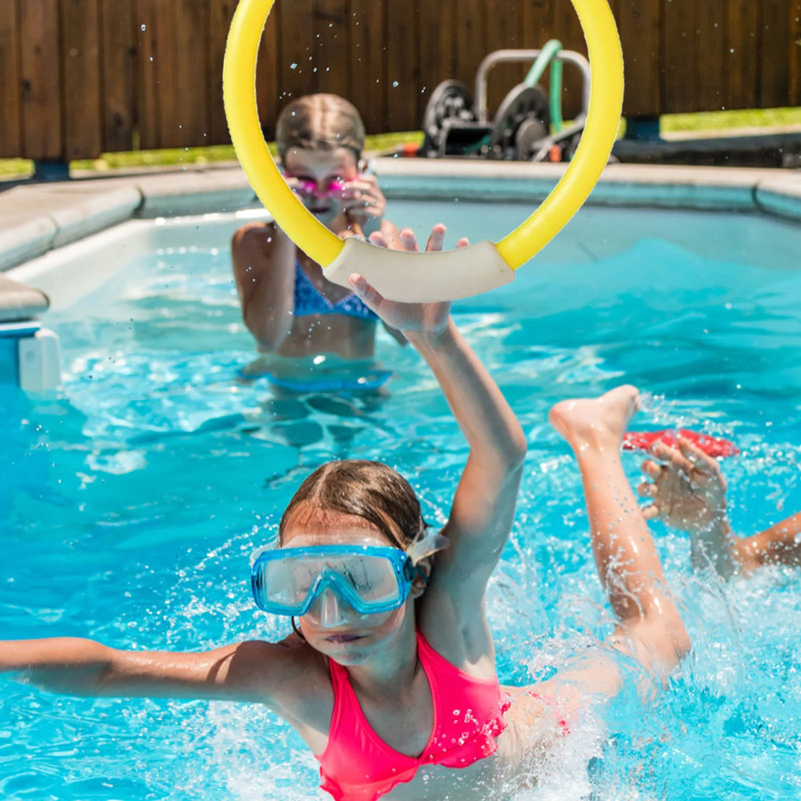 Ctxtqtdt 22 Pièces Cerceau Piscine pour Jeux de Piscine Enfant, Jouet  Piscine Enfant, Anneaux et Jouets de Plongée pour Jeu de Piscine pour  Enfants