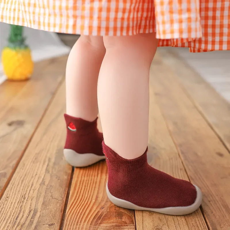 Summer Fresh Watermelon New Toddler Shoes Soft-soled Baby Knitted Embroidered Baby Floor Socks and Shoes 2