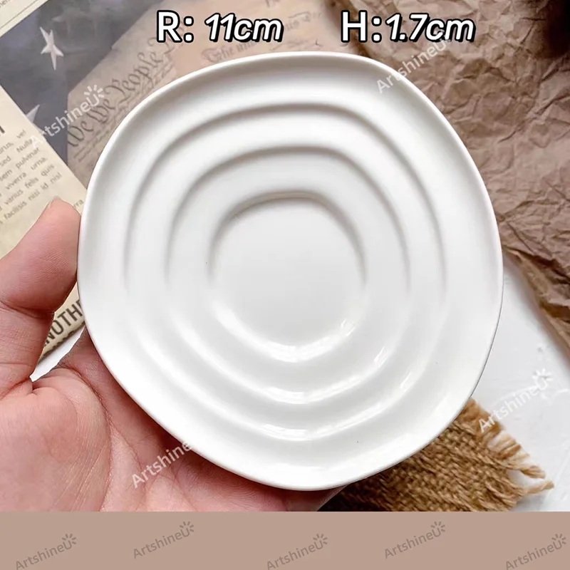 귀여운 세라믹 팔레트, 다양한 스타일 휴대용 미니 본 차이나 팔레트 트레이, 수채화 구아슈 아크릴 페인팅 용품
