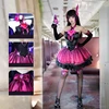 Game Overwatch DVA Cosplay Costume Women Sexy Gorgeous Princess Dress Headwear Gloves Socks Set Halloween Carnival Party Clothes