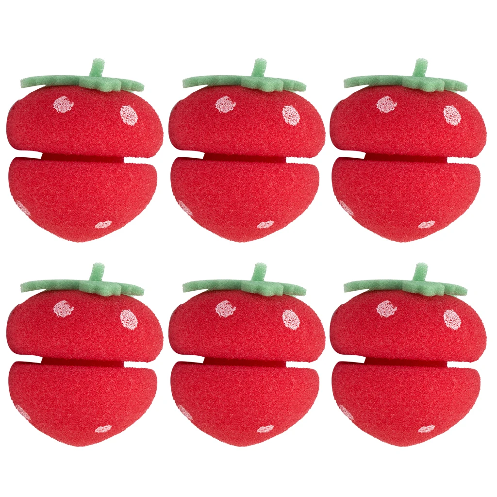6x Soft Sponge Ball Hair ers Cute Strawberry Hair ers Lovely DIY