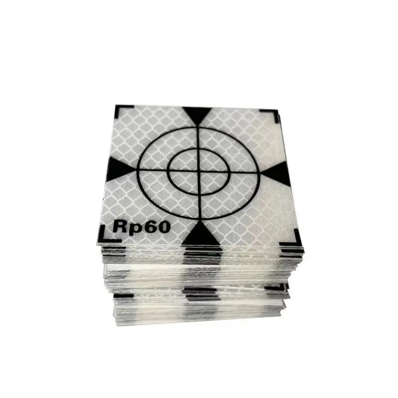 Reflector Sheet 60x60mm 20 30 40 50 80mm For Total Station Survey Geography White Triangle Target Reflective Sticker 100pcs