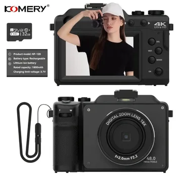Fotocamere digitali 4K per la fotografia Zoom digitale 18X fotocamera Campact Anti-Shake 48MP WiFi messa a fuoco automatica YouTube Vlogging videocamera