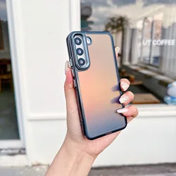 Luxury Iridescent Color - Changing Phone Case with Metal Lens Cover - Galaxy S26 (Black)