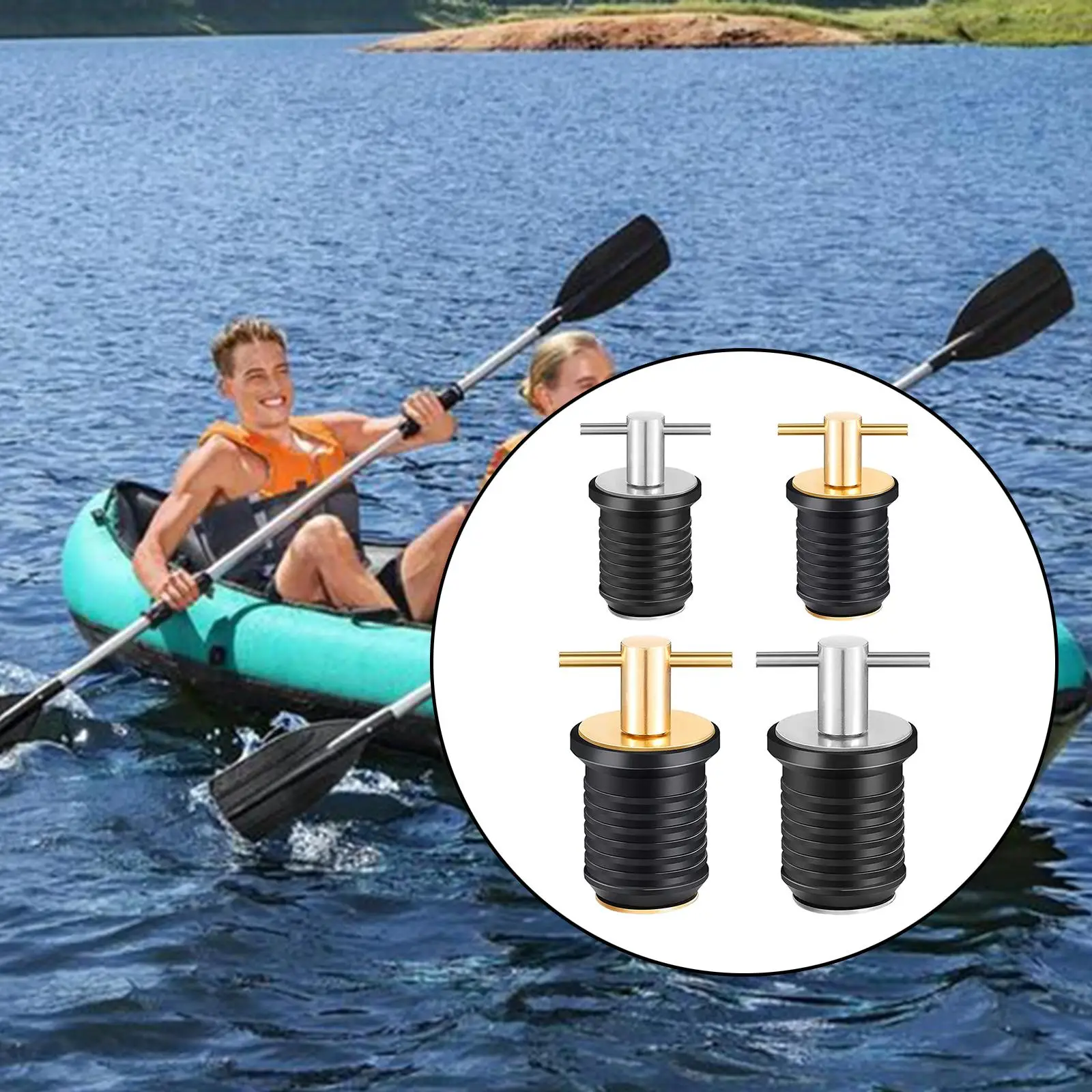 Bouchon De Vidange En Laiton Et Caoutchouc 19 Mm | Pour Bateau, Forme De T | Installation Intérieure étanche