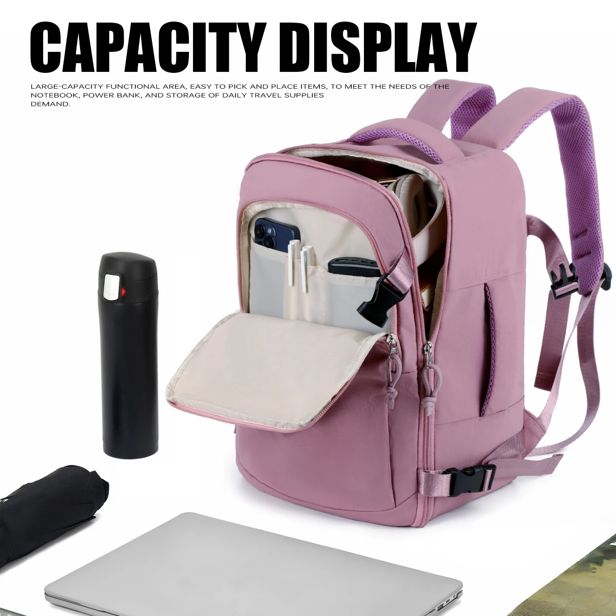 Backpack Women's Work Commuting Travel Multifunctional Computer 16inch Water-Repellent Large Capacity Student School Bag Business Meeting Registration Travel