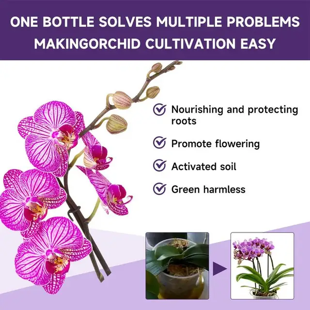 50 Ml -Es Orchideák Koncentrált Tápanyag -Oldat Gyors Gyökérzet Virágzatok Műtrágya Tápanyagoldat Növény Növekedése Fokozó Kiegészítő - Image 5
