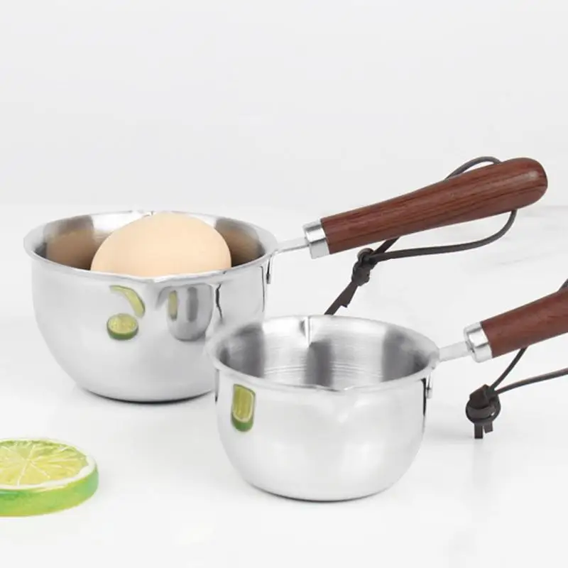 Mini Butter Melting Pot Stainless Steel Frying Pan Household Hot Oil Pan Boiled Eggs Hot Chocolate Milk Pot Household