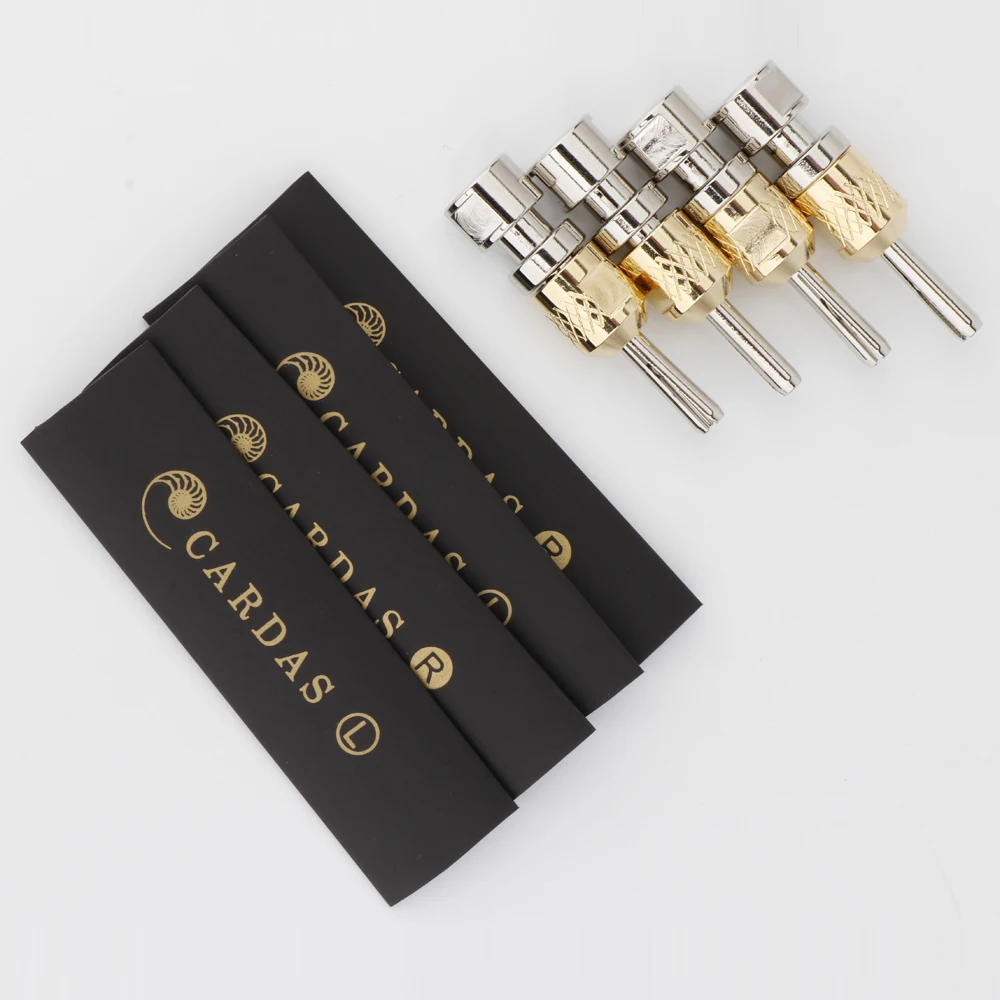 4pcs Cardas CAB Golden Reference Banana Plug Speaker Cables Connector Plug Binding Post Female Socket Jack images - 6