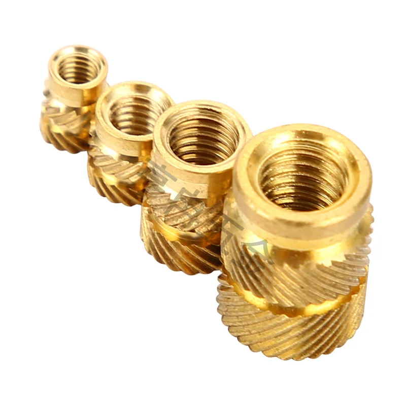 SL-type Double Twill Knurled Hot Melt Insert Nut And Screw Set 304 Stainless Steel Screw And Copper Thread Inlaid Nut Set