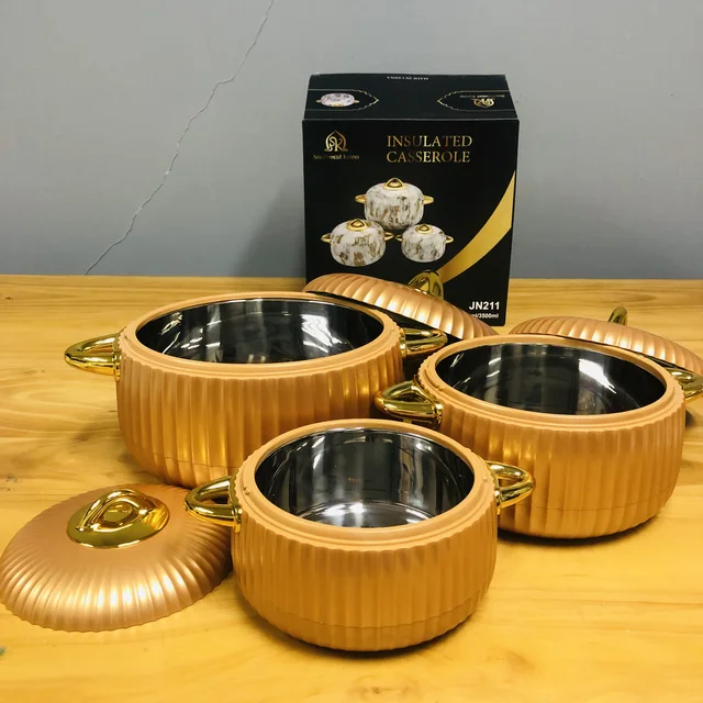 3 db / Set 1/2 /3,5 Liter Hőmegőrzés Ebéddoboz Kör Alakú Tömítés - Image 3