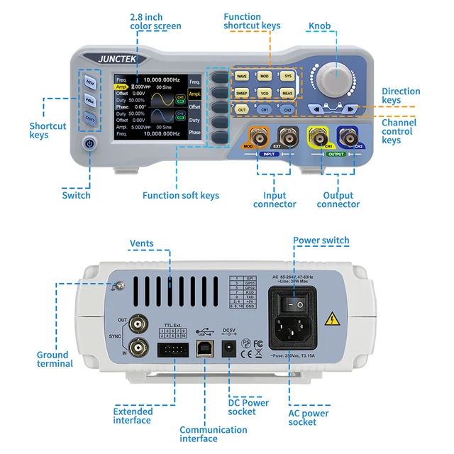 JDS8060 8080 Function Arbitrary Waveform Generator Dual