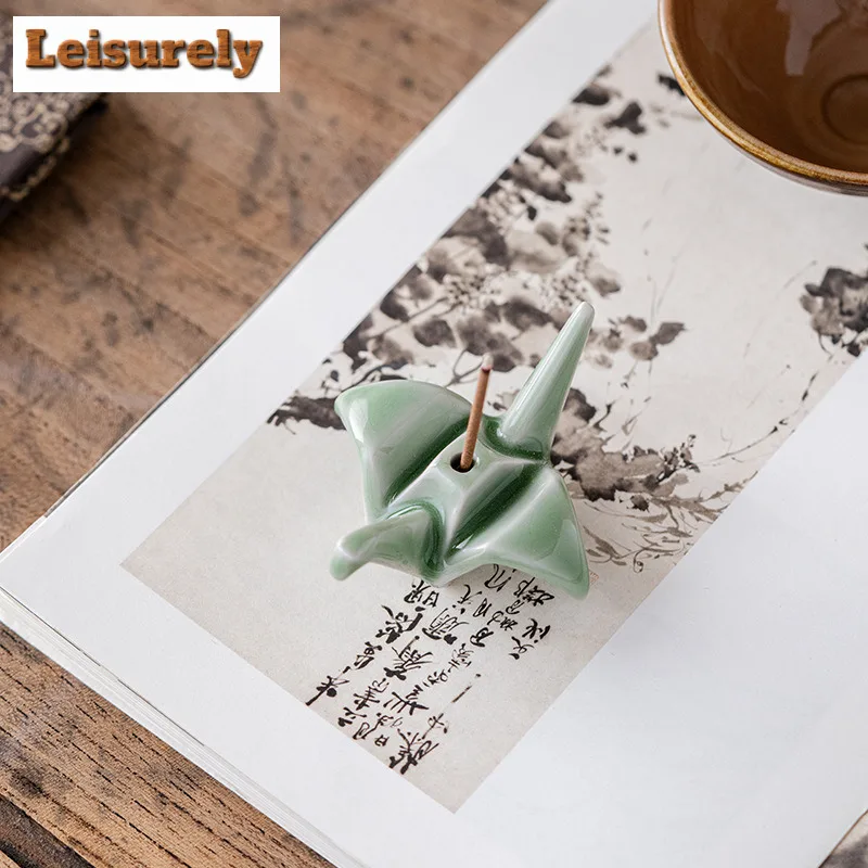 Thousand Paper Crane Incense Holder Boutique Incense Waterfall Incense Burners Consecrate Censer Tableware Supplies Ornaments