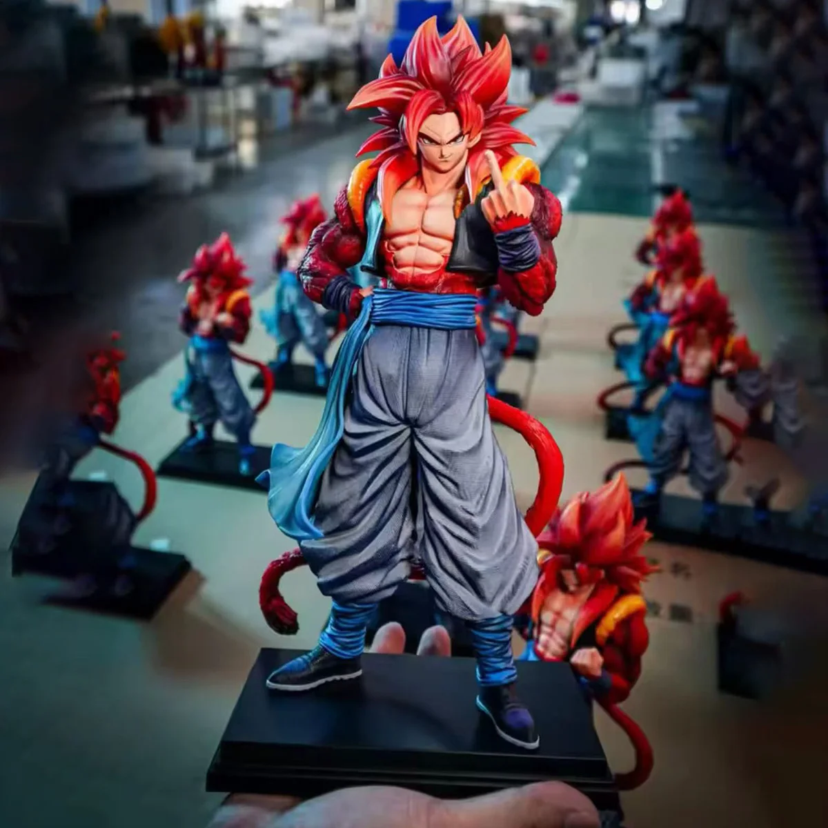 Jt Statue Dragon Ball Ssj4 Gogeta Figur Austauschbare Hände Super Saiyajin 4 Gogeta PVC Actionfiguren Sammlung Modell Spielzeug Geschenke