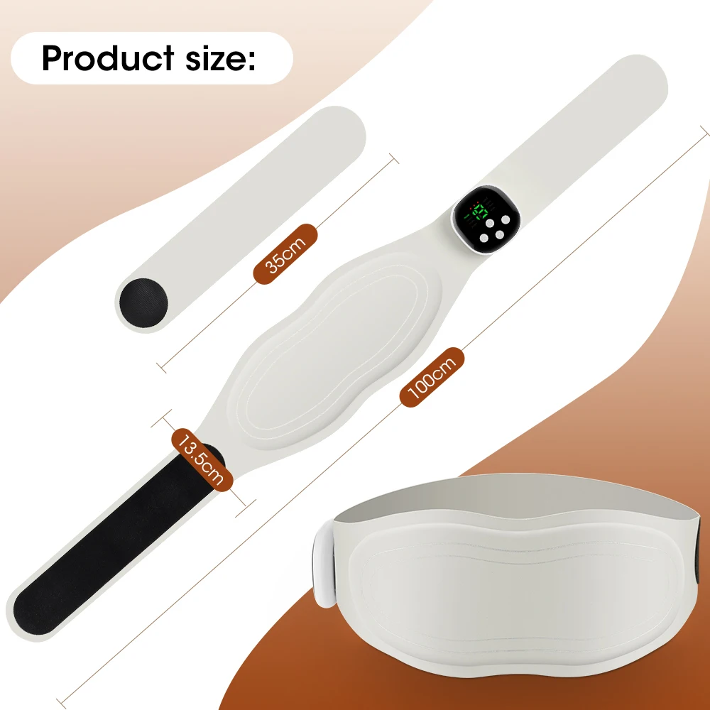 New Lycra Electric Heating Waist Massage Belt 8 Mode 9 Level Hot Compress Massag
